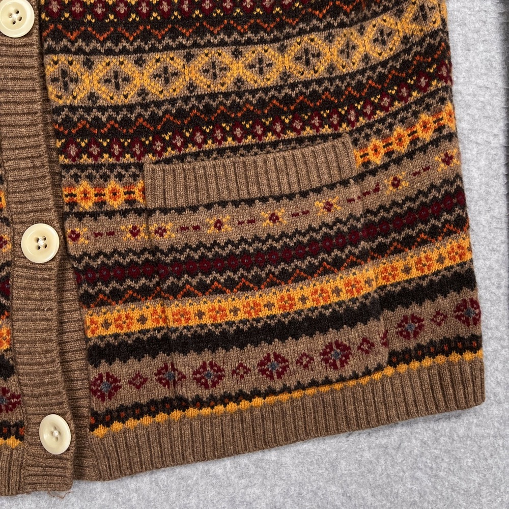 Alex Mill Francis Cardigan Womens XS Fair Isle Extrafine Merino Wool Sweater - Picture 11 of 12